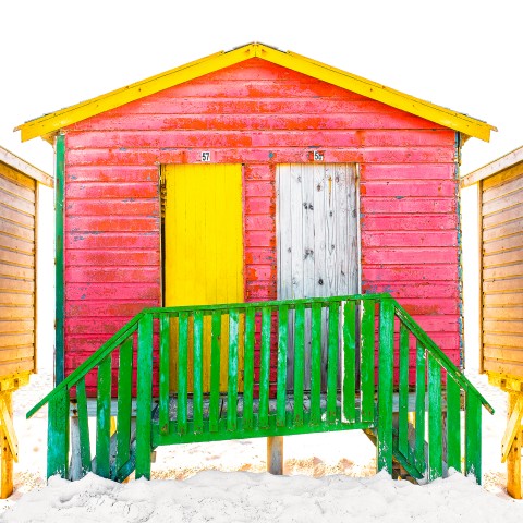 Photo Multicolored beach huts par Philip Plisson