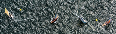 Photo Leeward buoy regatta par Philip Plisson