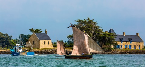Photo Vieux gréements dans le Golfe du Morbihan, Bretagne par Philip Plisson