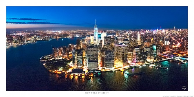 Photo New York la nuit, USA par Philip Plisson