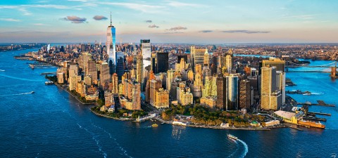Photo Manhattan from the sky, New York, USA par Philip Plisson