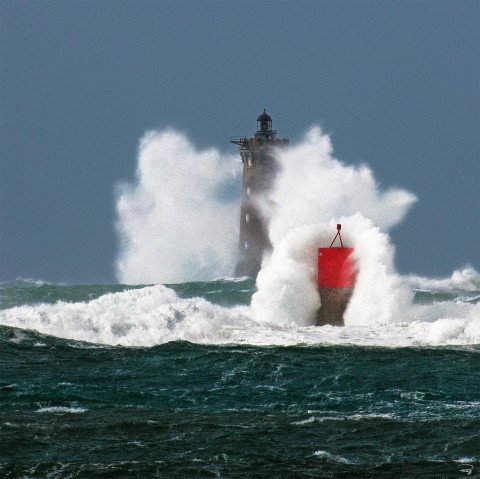 Photo Le phare du Four dans la tempête par Philip Plisson