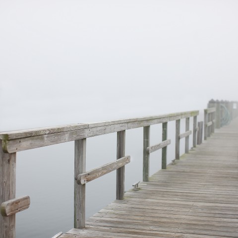 Photo Trio bridge in the fog, USA par Philip Plisson
