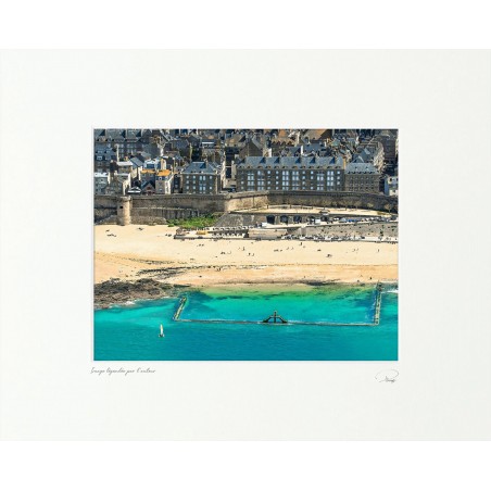 La piscine de la plage du Bon Secours à Saint-Malo