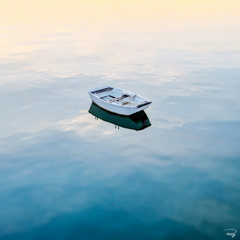 Photo Boat at anchor par Philip Plisson