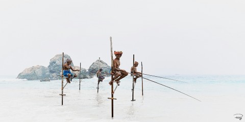 Photo Pêcheurs, Sri Lanka par Philip Plisson