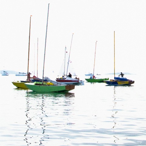 Photo Caravels at anchor, Carantec, Brittany par Philip Plisson