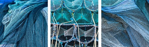 Photo Lockers and blue fishing nets par Philip Plisson