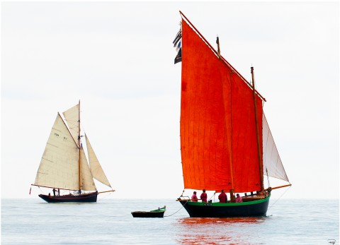 Photo Traditional fishing boats at sea - Brittany par Philip Plisson